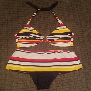 Venus striped halter bikini